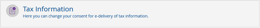 Tax Information Tab