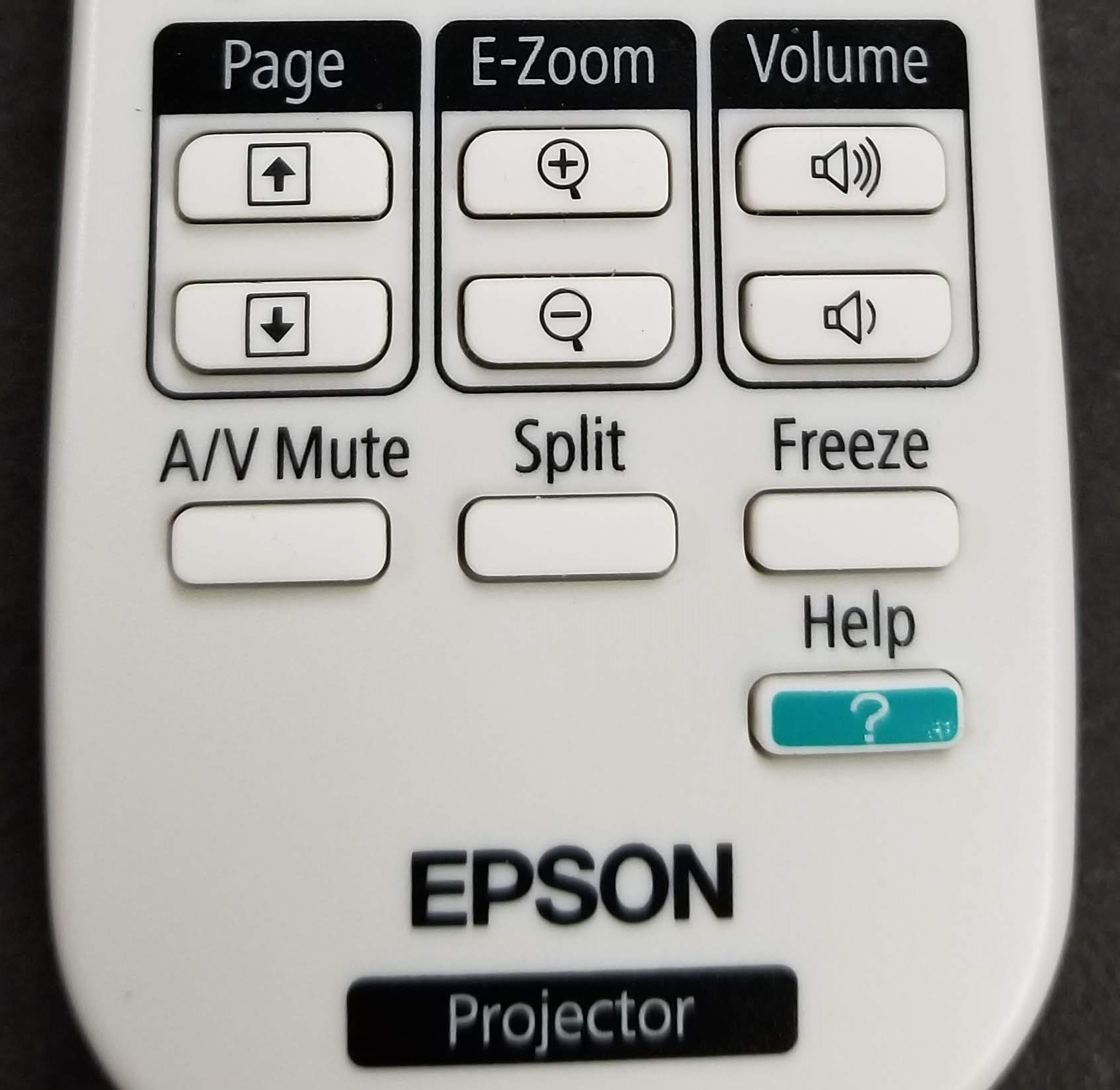 Projector Remote Volume Buttons