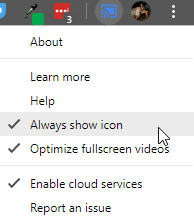 Add Cast Button to Chrome Toolbar