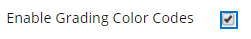 Enable Grading Color Codes Checkbox