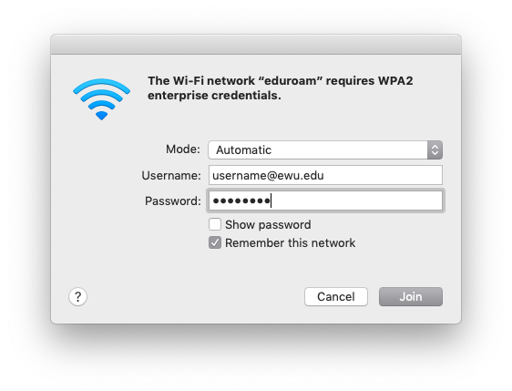 MacOS WiFi Login