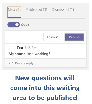 New questions will come into this waiting area to be published.