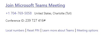 In your calendar invite, click the "Join Microsoft Teams Meeting"