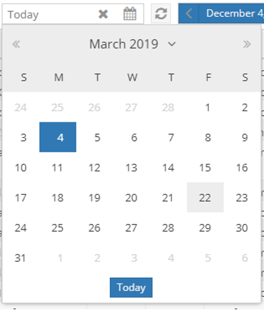 Title: Calendar to choose date in future