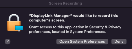Screen Recording permissions
