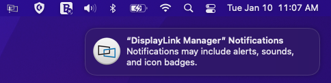 DisplayLink Manager Notification