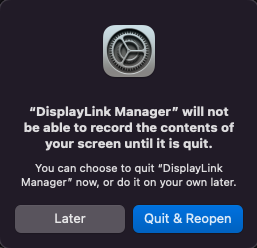 DisplayLink Manager Quit Prompt