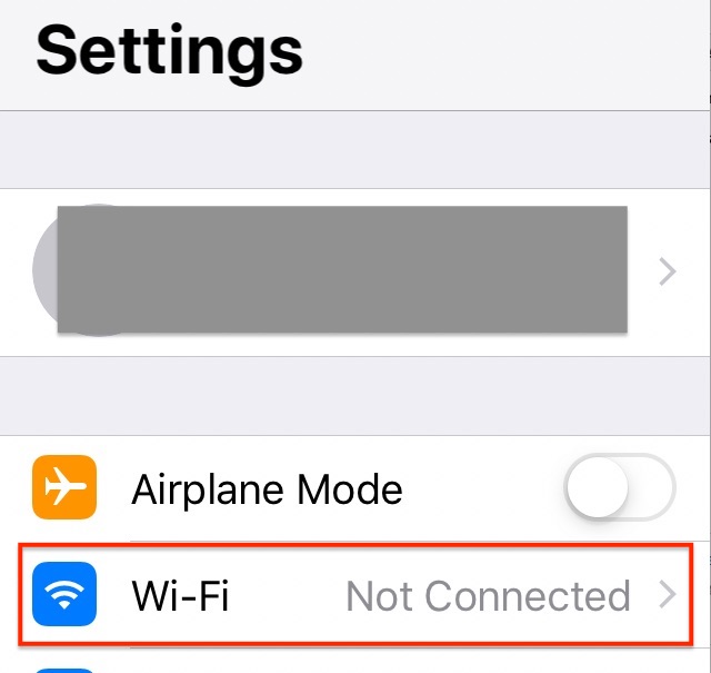 Screenshot shows where to find the WiFi settings