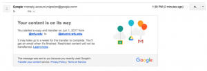Google Takeout - your content is on its way