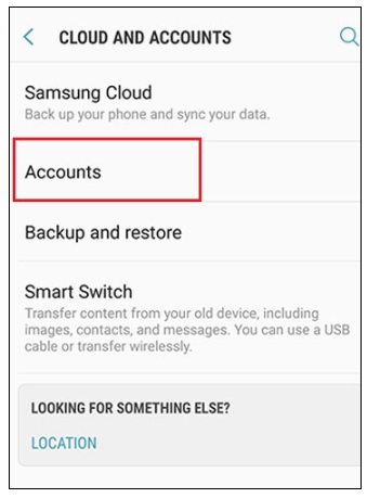 iCloud Account Setting Android