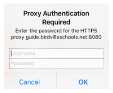 Proxy Username & Password