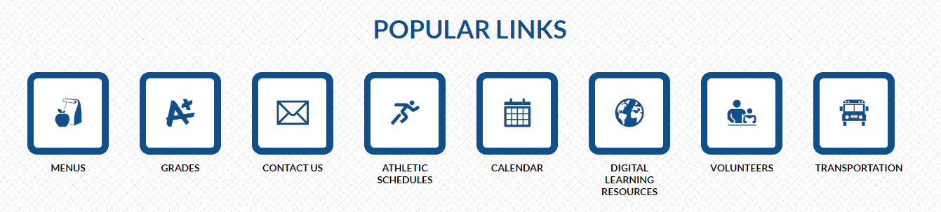 popular links menu screenshot
