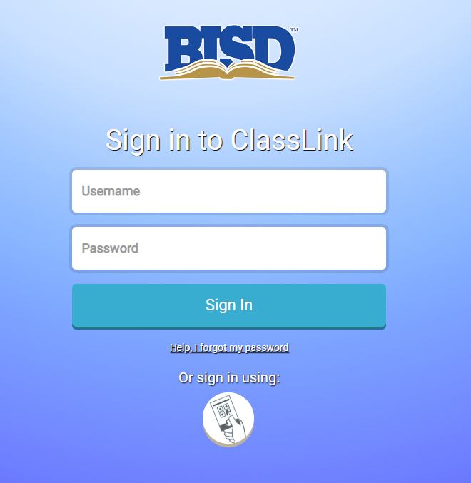 BISD Portal login Screenshot