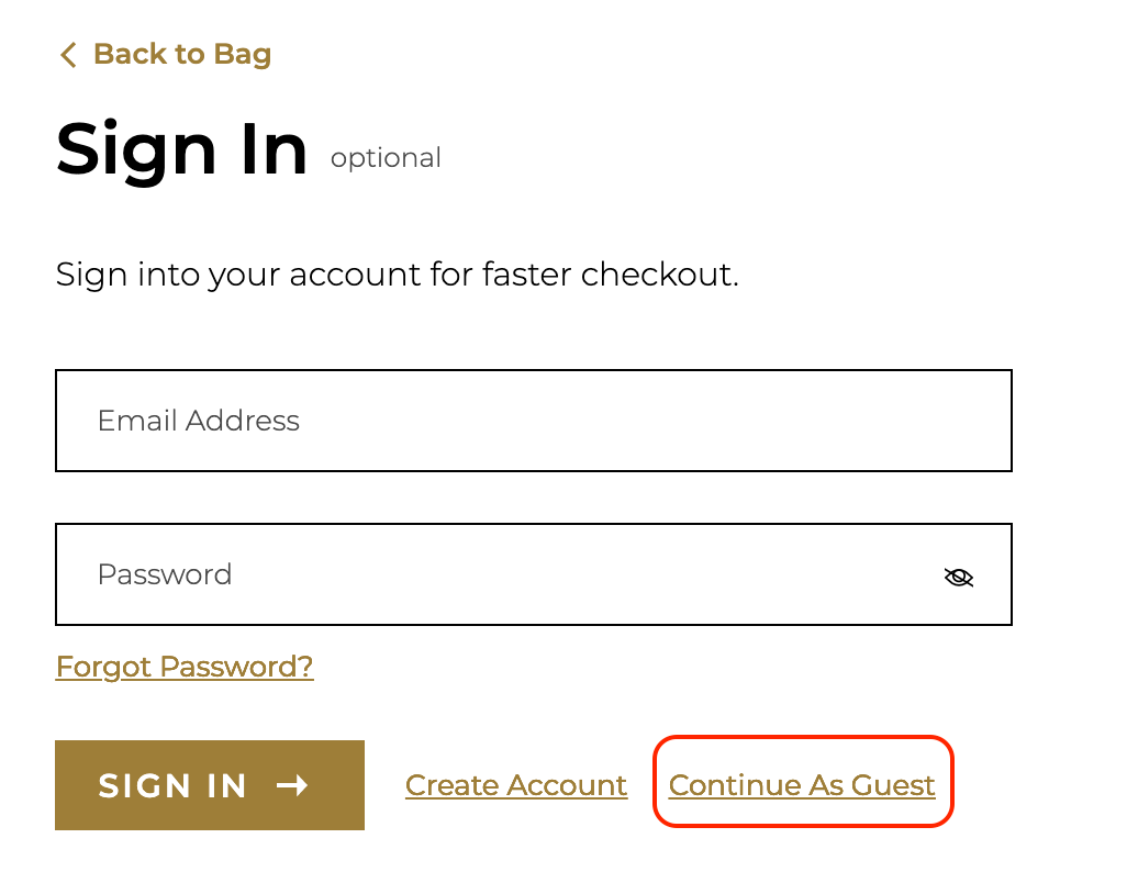 screenshot with the "Continue as a Guest" option highlighted