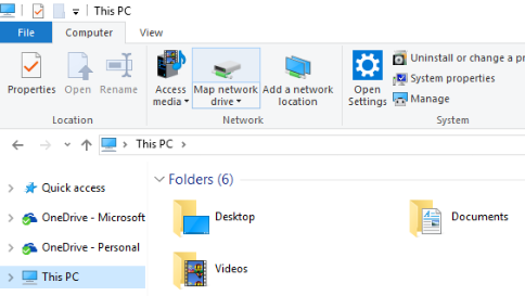Screenshot of File Explorer