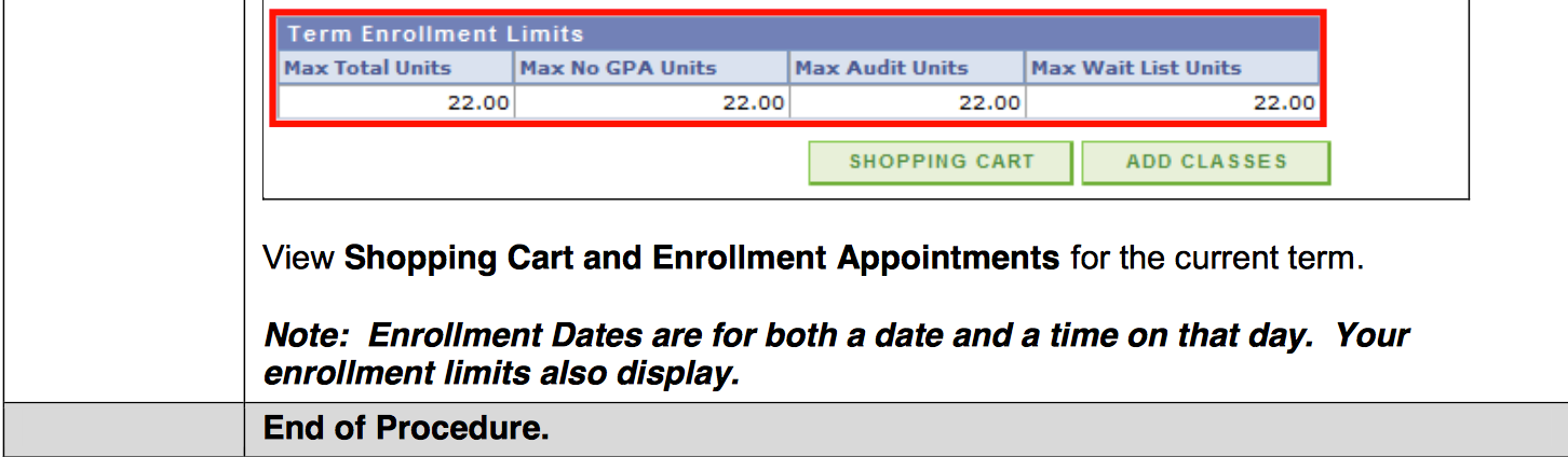 View Enrollment Appointment 4