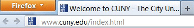 In your web browser navigate to www.cuny.edu