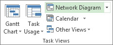 Image of Network Diagram button on the View tab.