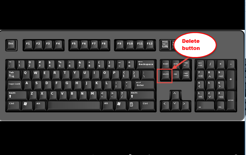 Or press the Delete command on the keyboard