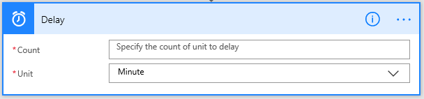 Specify delay in units of time