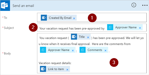 configure approved email template