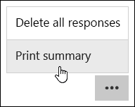 Print summary option in Microsoft Forms