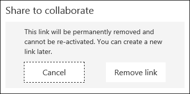 Cancel and Remove link buttons displayed
