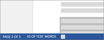 Partial word count