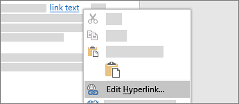 Edit a hyperlink