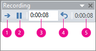 shows recording timings box for powerpoint