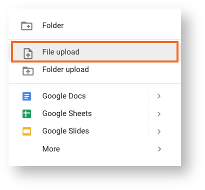 Google Drive  File Upload