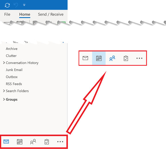 click on the calendar icon on the bottom left of your Outlook client to access Calendar