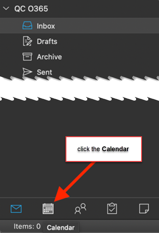 Click on the Calendar icon at the bottom left of the Outlook Client