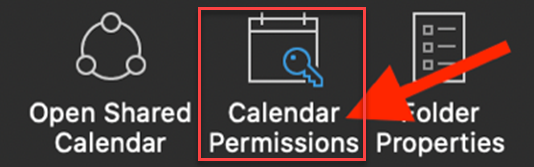 then click on Calendar Permissions at the top on the Ribbon: