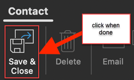 then click Save & Close when done: