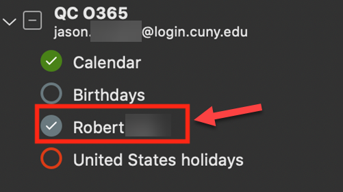  Restart Outlook and the shared calendar will appear on under the Office 365 calendars: