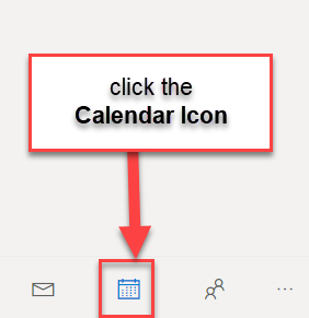 Click the Calendar Icon in the left side navigation panel
