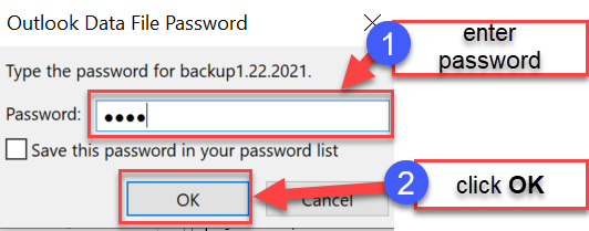Re-enter your password once more, if you chose to use a password, then click OK. If you didn’t add a password, skip this step