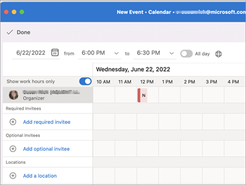 Event Scheduling page