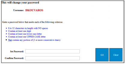 screenshot of creating a password for their account as explained on page