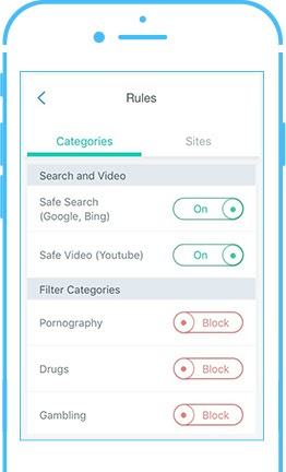 SecurlyHome App Rules Screen