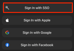 Login options for zoom, with SSO option circled