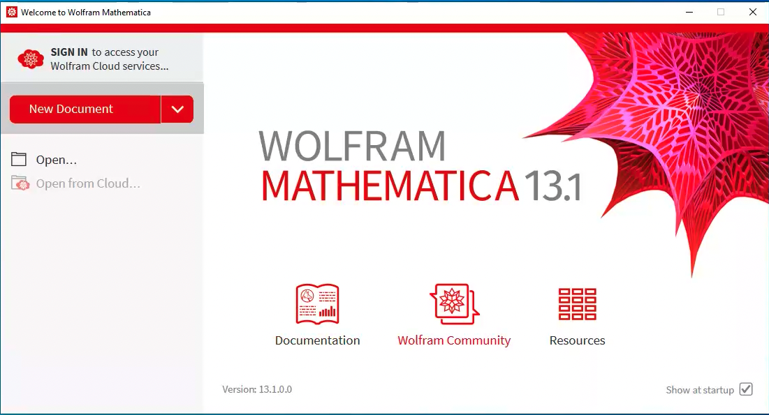 Graphical user interface of wolfram mathematica