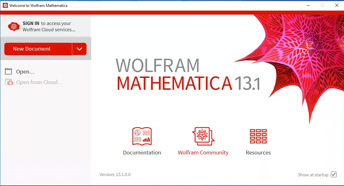 Graphical user interface of wolfram mathematica