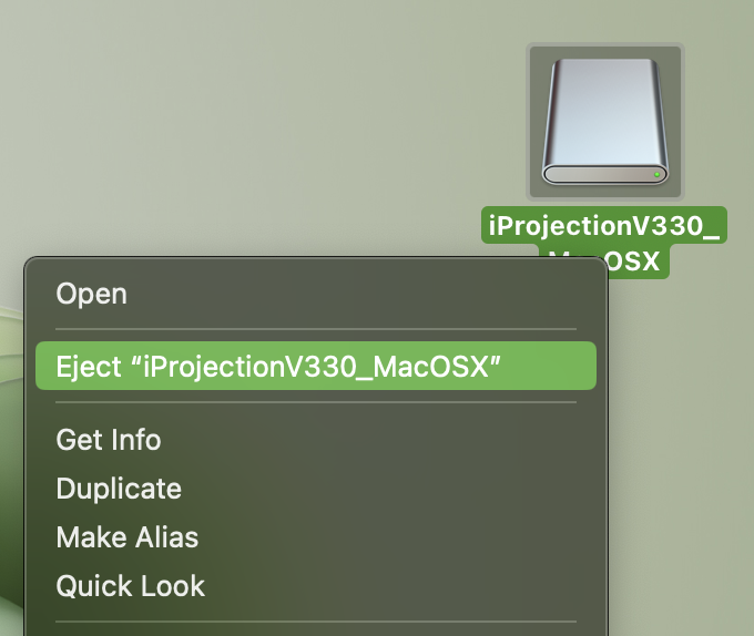 iprojection installer menu options