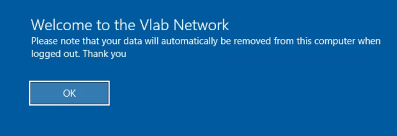 vLab welcome prompt