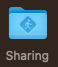 Sharing folder icon in Mac preferences