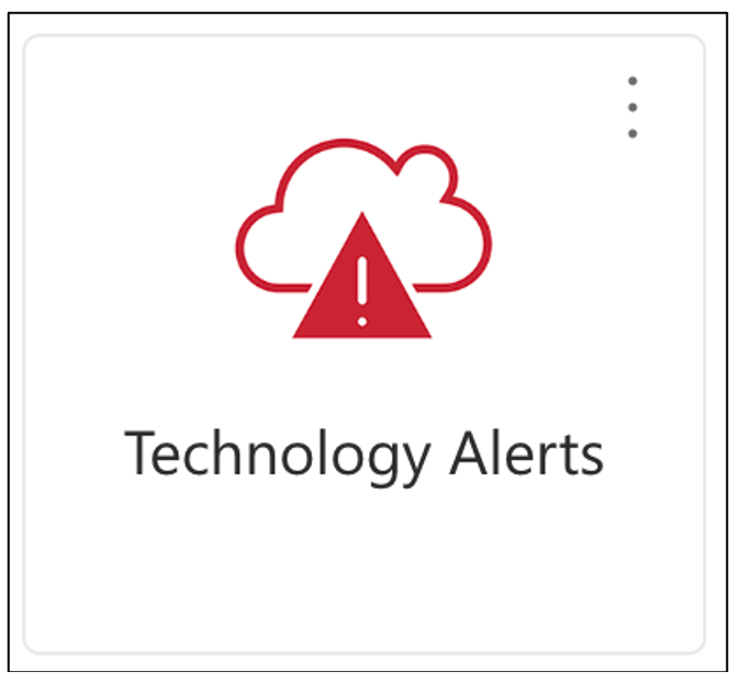 Tech alerts icon within Cardinal Apps