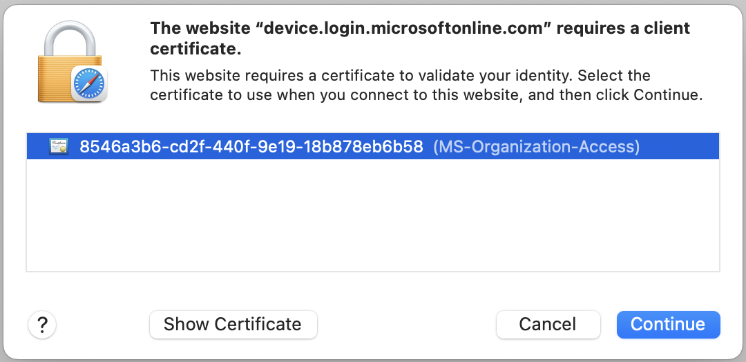Add Microsoft certificate
