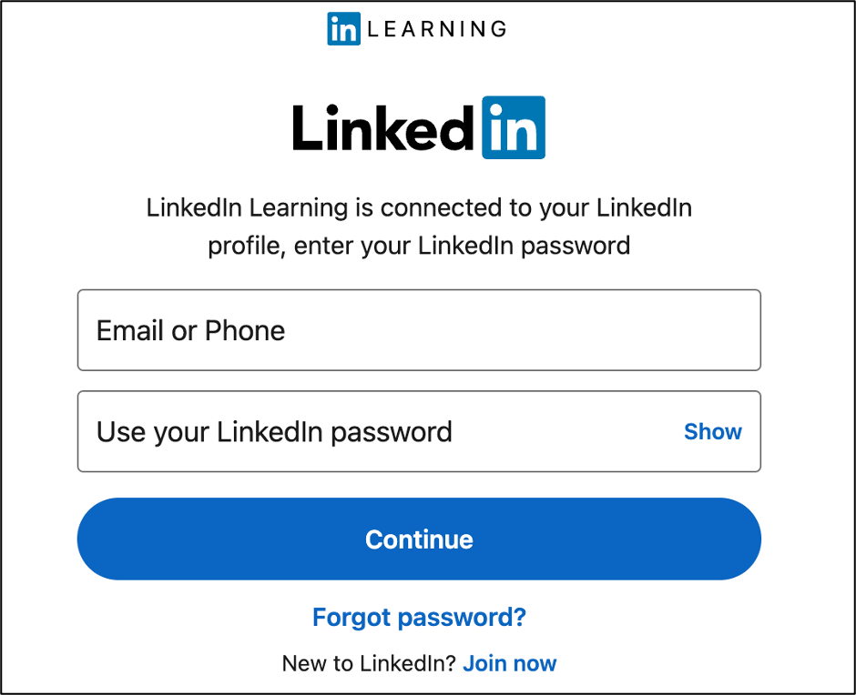 LinkedIn sign in page
